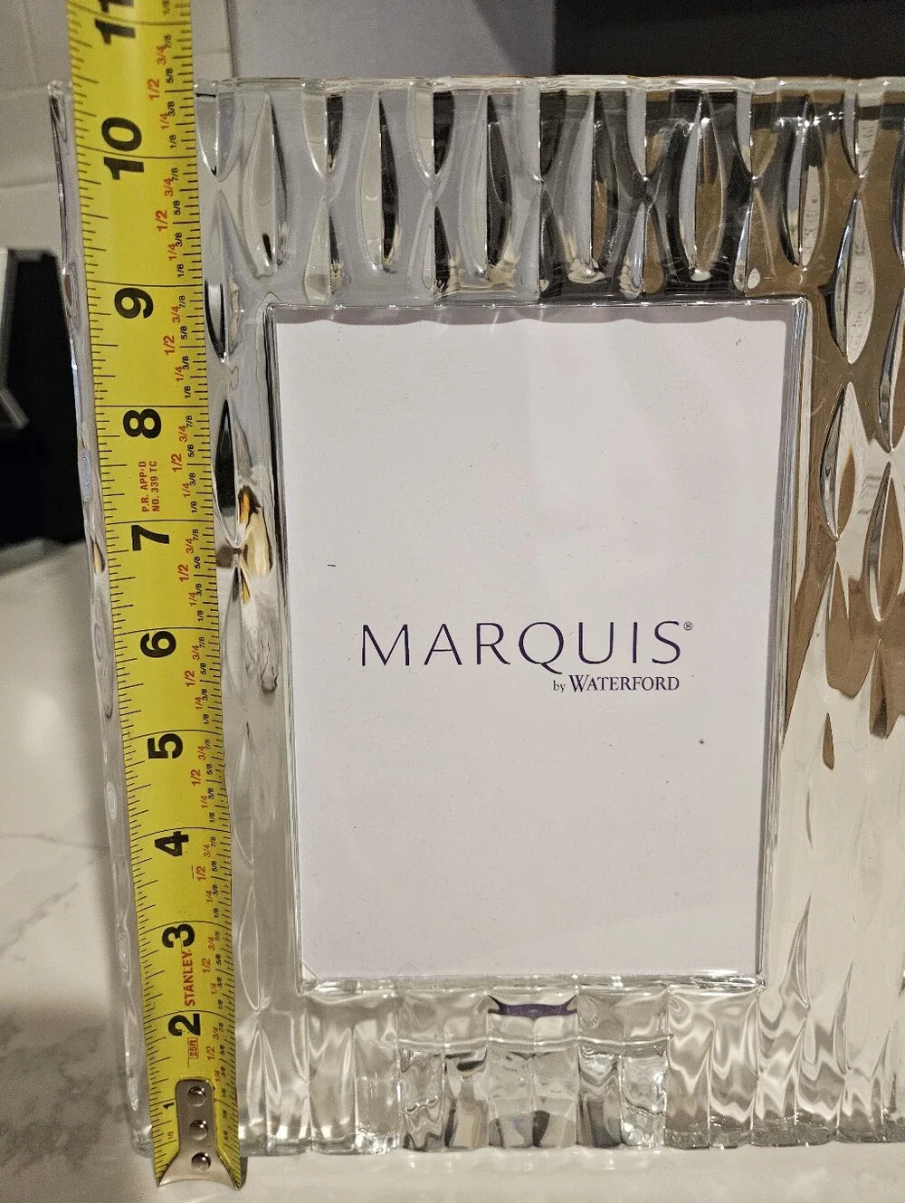 Waterford Crystal Rainfall Frame-Holds picture Portion H 10.75